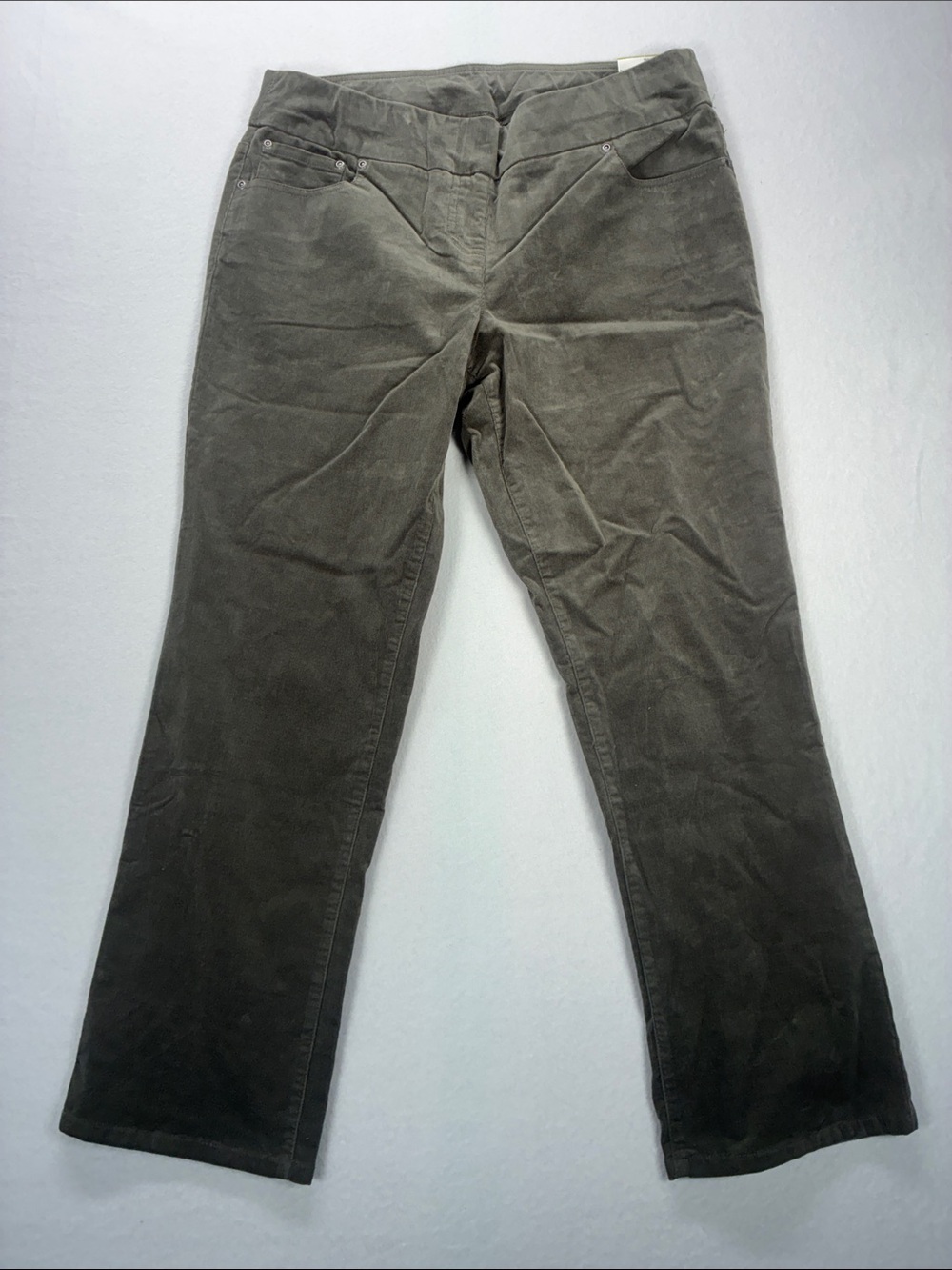Slim Sation by Multiples Olive Corduroy Straight-Leg JeansNWT Size 14P
